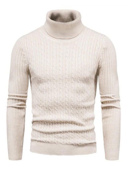 Men's knitted sweater cross-border turtleneck slim fit bottoming sweater 