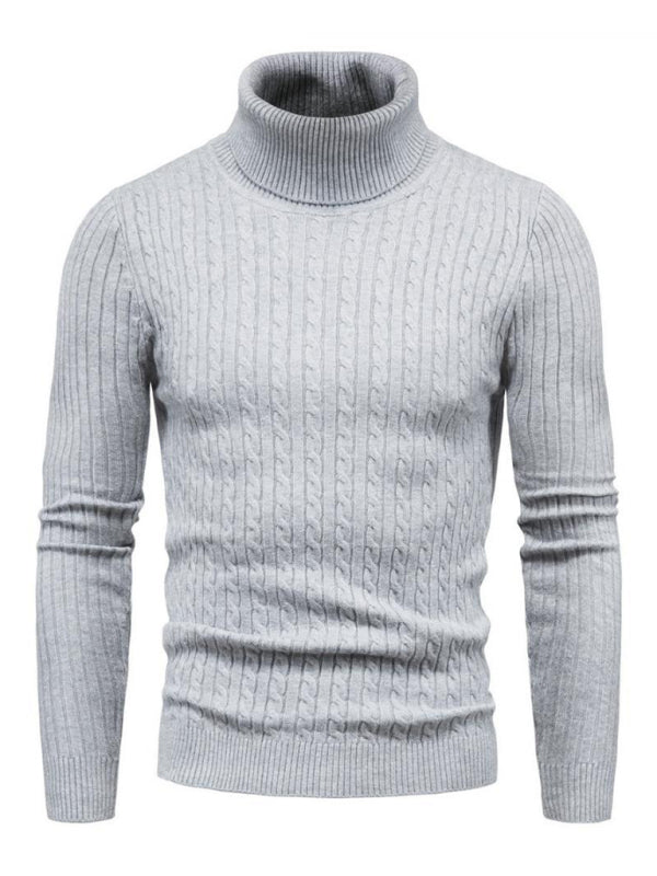 Men's knitted sweater cross-border turtleneck slim fit bottoming sweater