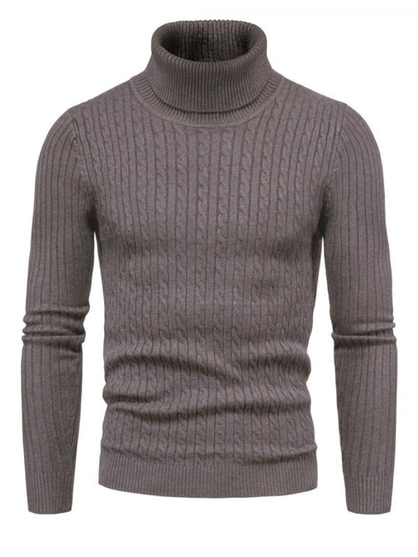 Men's knitted sweater cross-border turtleneck slim fit bottoming sweater 