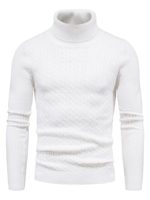 Men's knitted sweater cross-border turtleneck slim fit bottoming sweater 