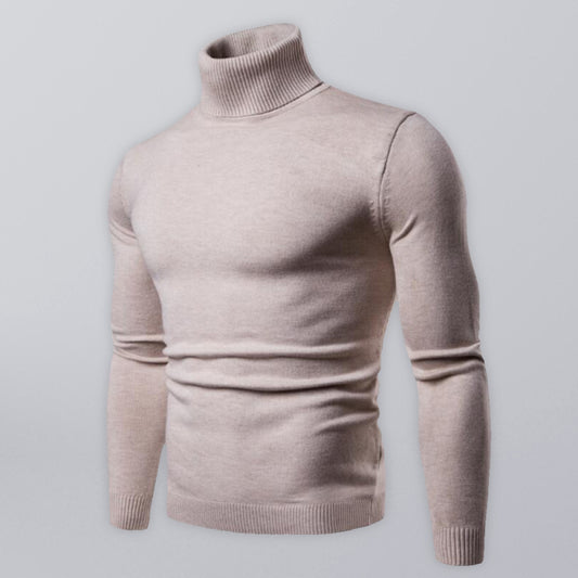 Lapel collar all-match wool men's thick bottoming knitted sweater 