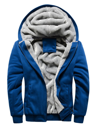 Men's Sweater Hooded Loose Sports Fleece Thickening Men's Coat 