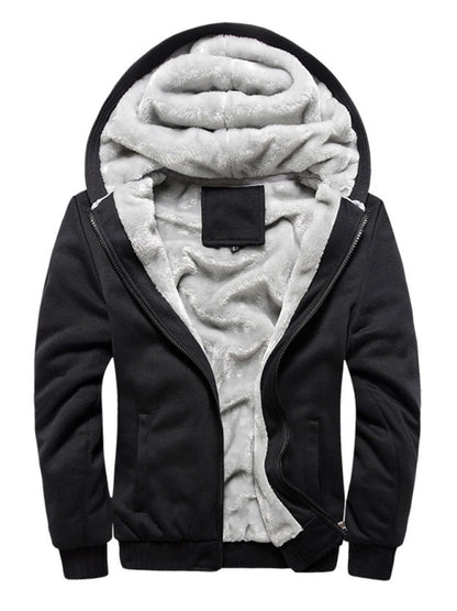 Men's Sweater Hooded Loose Sports Fleece Thickening Men's Coat 