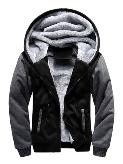 Men's Sweater Hooded Loose Sports Fleece Thickening Men's Coat 