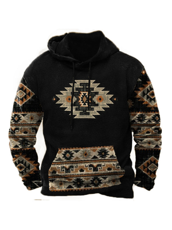 Digital printing men's street sports fashion trend hoodie 