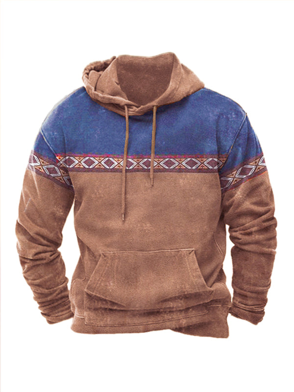 Digital printing men's street sports fashion trend hoodie 