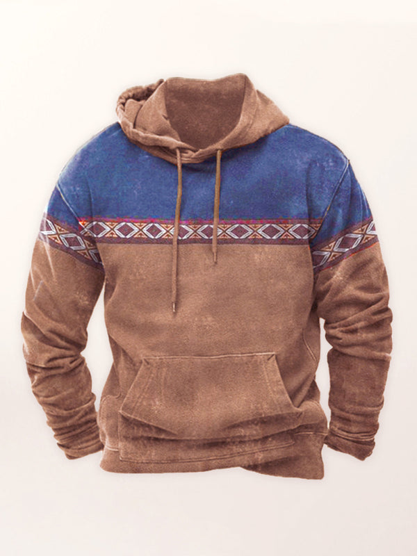 Digital printing men's street sports fashion trend hoodie 