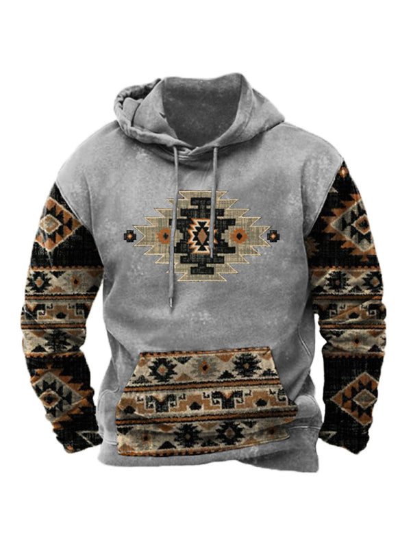 Digital printing men's street sports fashion trend hoodie 