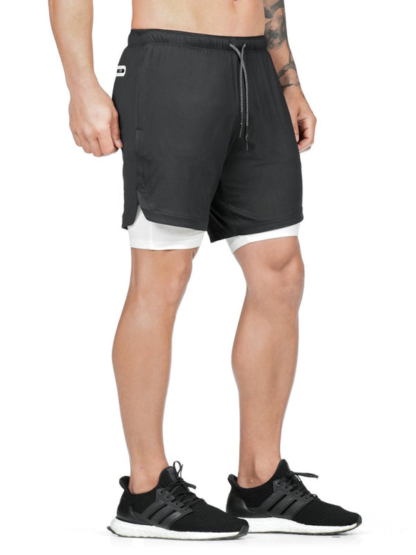 Tide brand new summer sports casual shorts men's fake two-piece five-point pants 