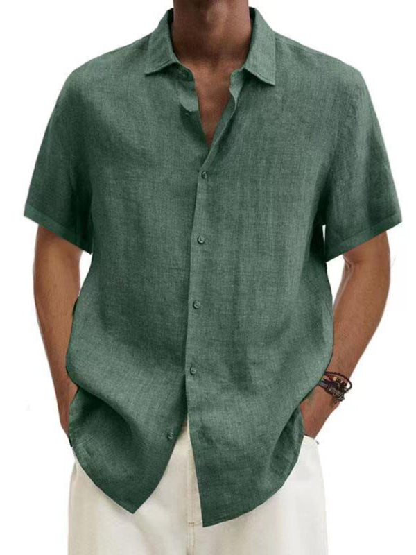 Men's Woven Casual Short Sleeve Shirt 