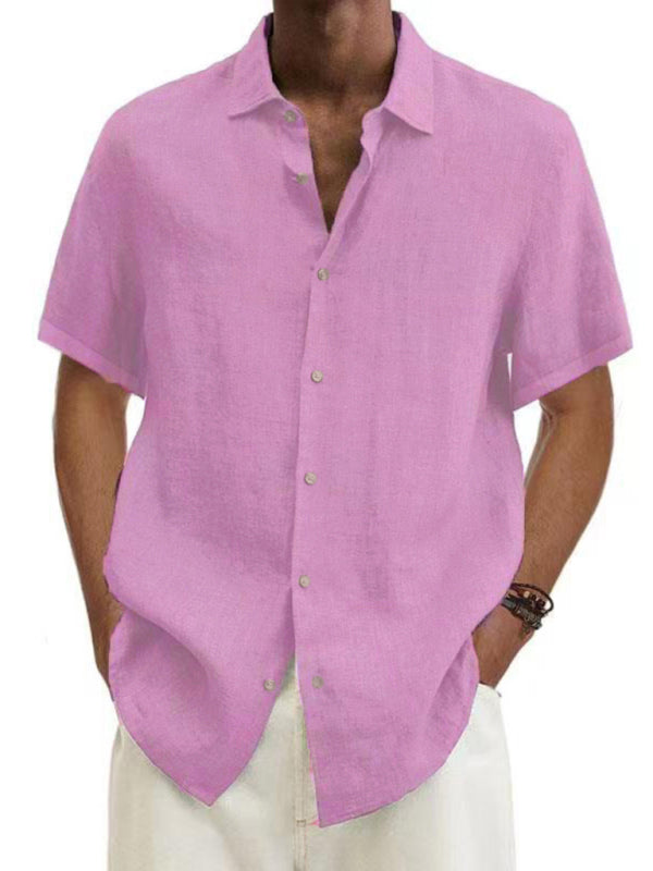 Men's Woven Casual Short Sleeve Shirt 