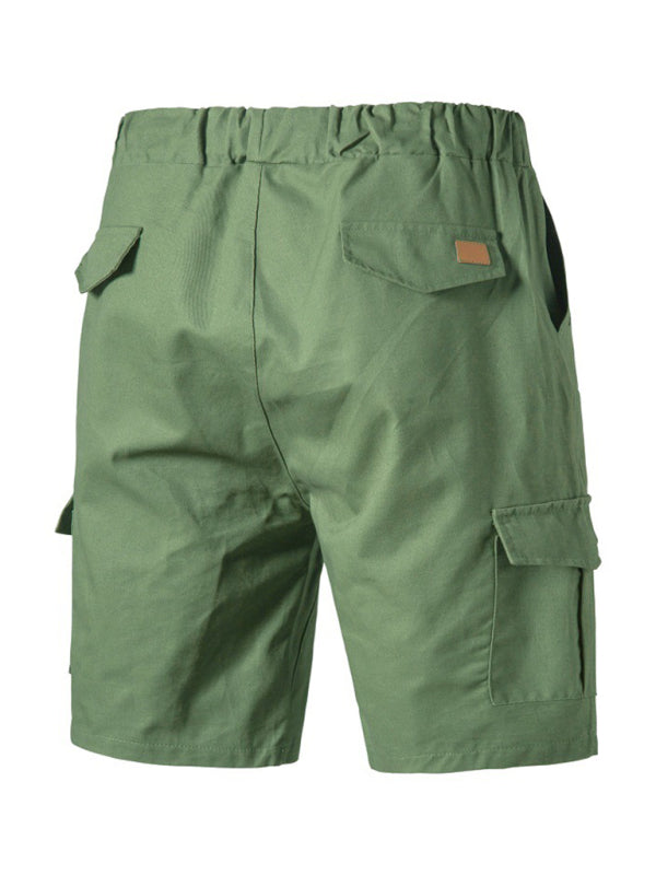 Men's Woven Casual Cargo Multi-Pocket Shorts 