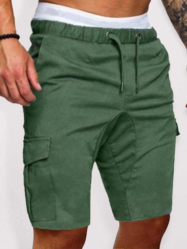 Men's Woven Casual Cargo Multi-Pocket Shorts 