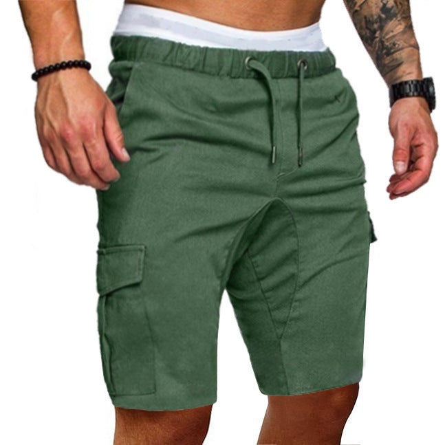 Men's Woven Casual Cargo Multi-Pocket Shorts 