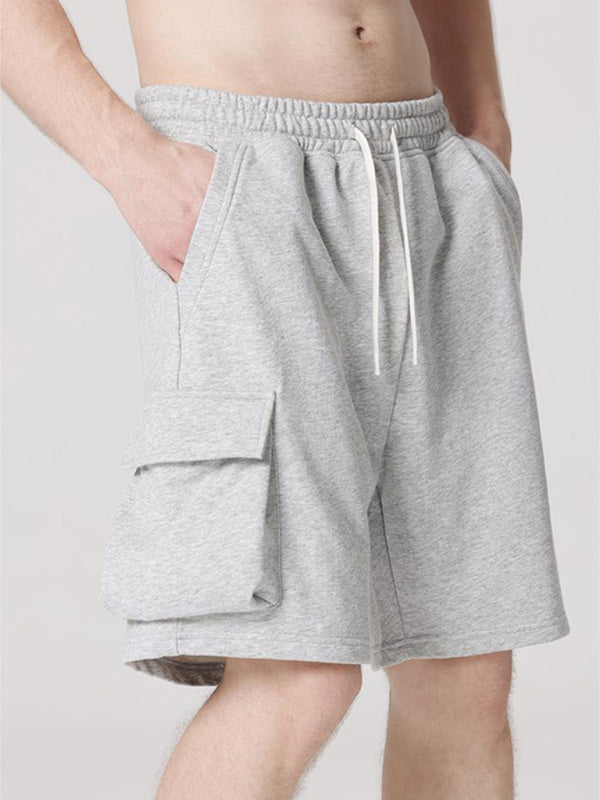 Men's Contrasting Color Stitching Woven Casual Shorts 