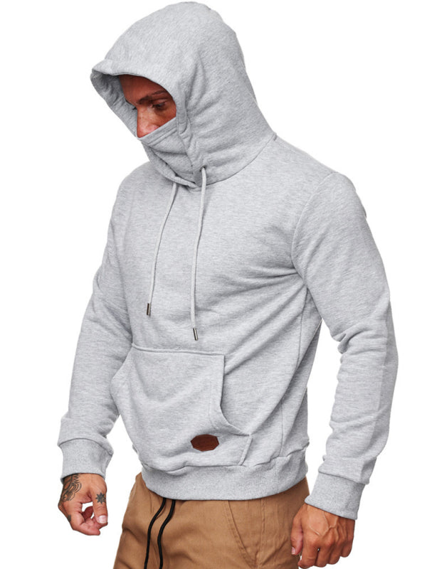 Sweatshirt Hooded Long Sleeve T-Shirt Men's Sweatshirt Mask