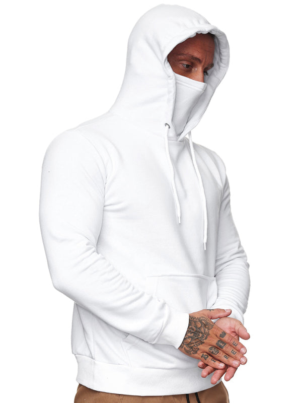 Sweatshirt Hooded Long Sleeve T-Shirt Men's Sweatshirt Mask 