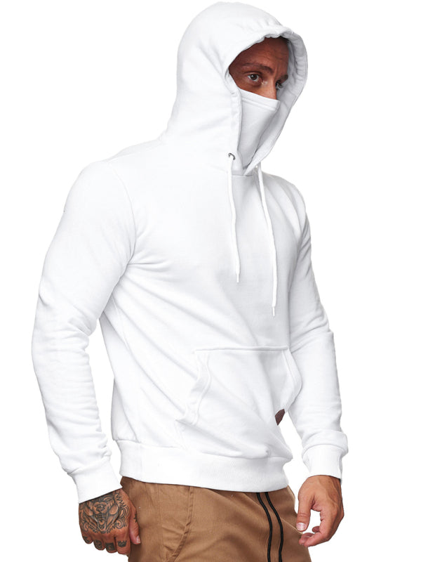 Sweatshirt Hooded Long Sleeve T-Shirt Men's Sweatshirt Mask 