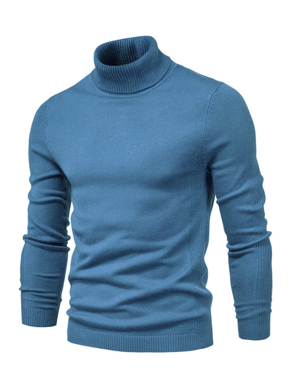 Turtleneck Men's Pullover Sweater Casual Knitwear 