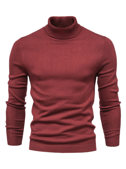 Turtleneck Men's Pullover Sweater Casual Knitwear 