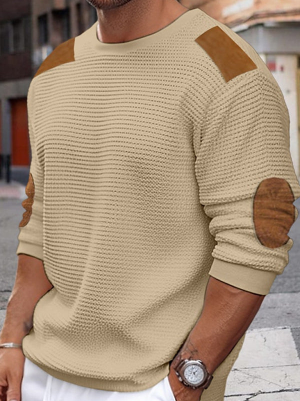 Men's casual pullover warm long sleeve sweater 