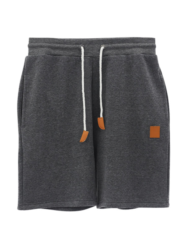 Men's new drawstring loose brushed skin-friendly casual sports shorts 