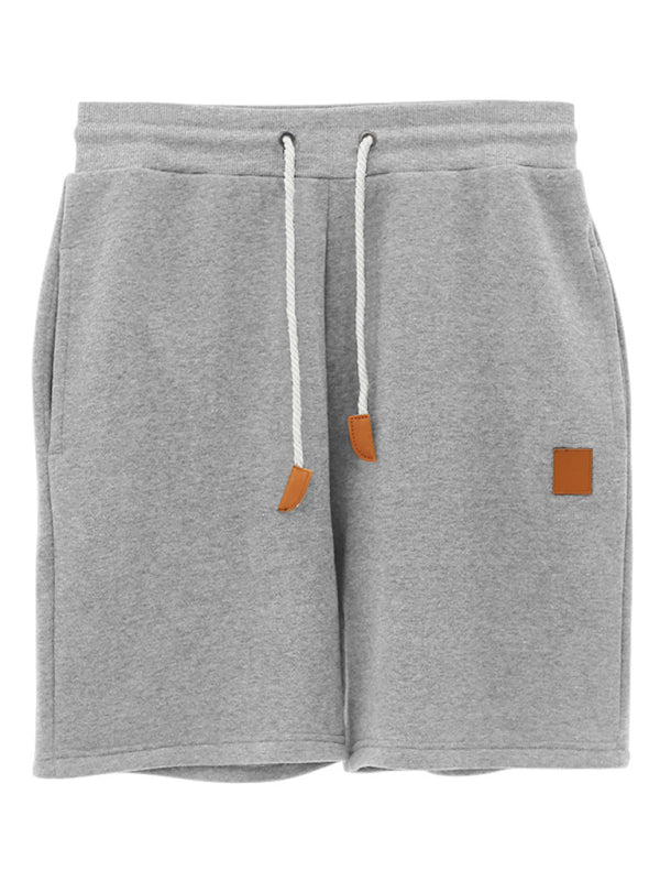 Men's new drawstring loose brushed skin-friendly casual sports shorts 