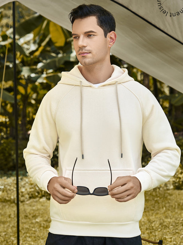 Men's casual solid color fashion hooded sweatshirt 