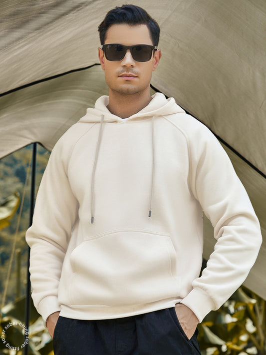 Men's casual solid color fashion hooded sweatshirt 