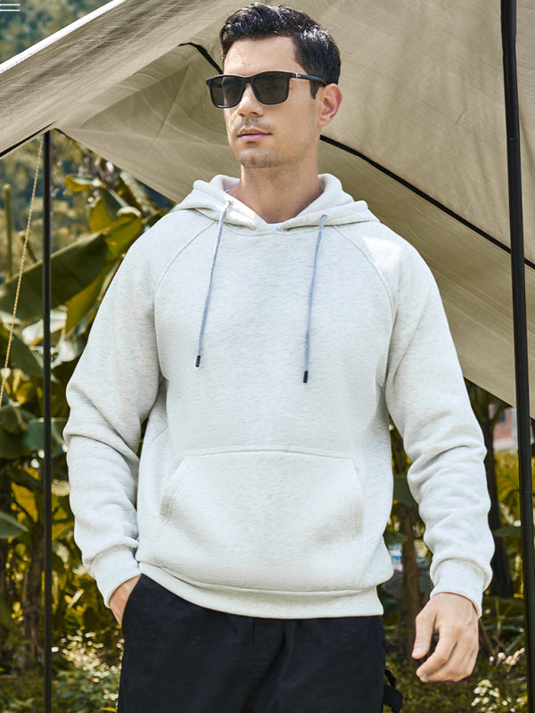 Men's casual solid color fashion hooded sweatshirt