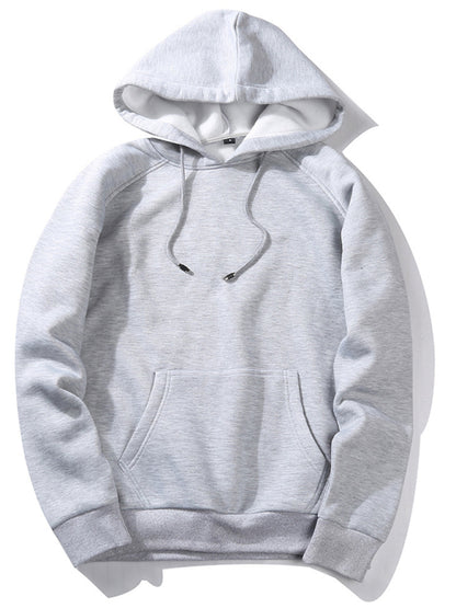 Men's casual solid color fashion hooded sweatshirt