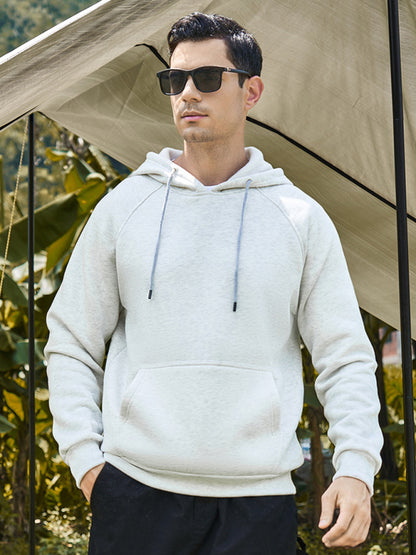 Men's casual solid color fashion hooded sweatshirt