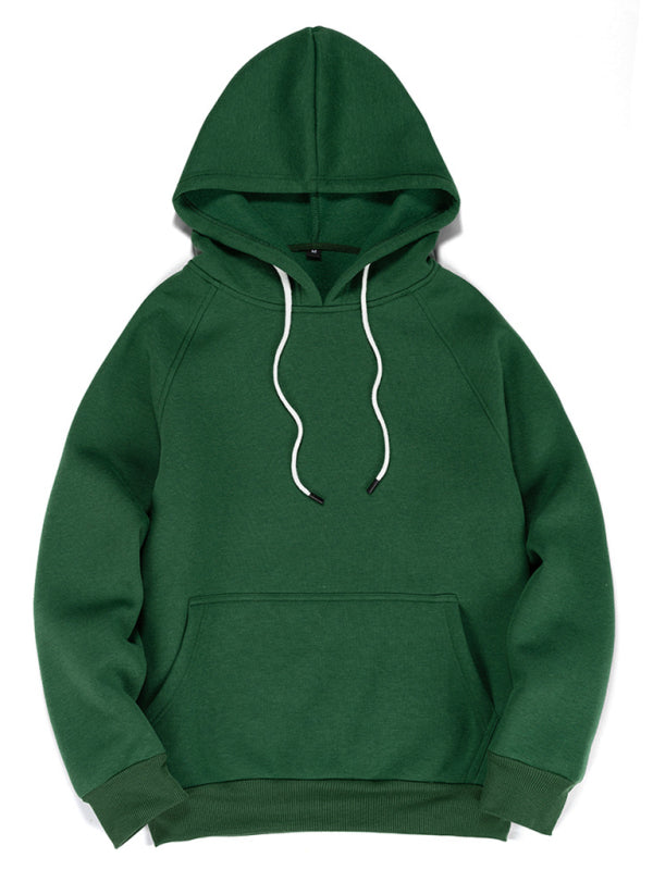 Men's casual solid color fashion hooded sweatshirt