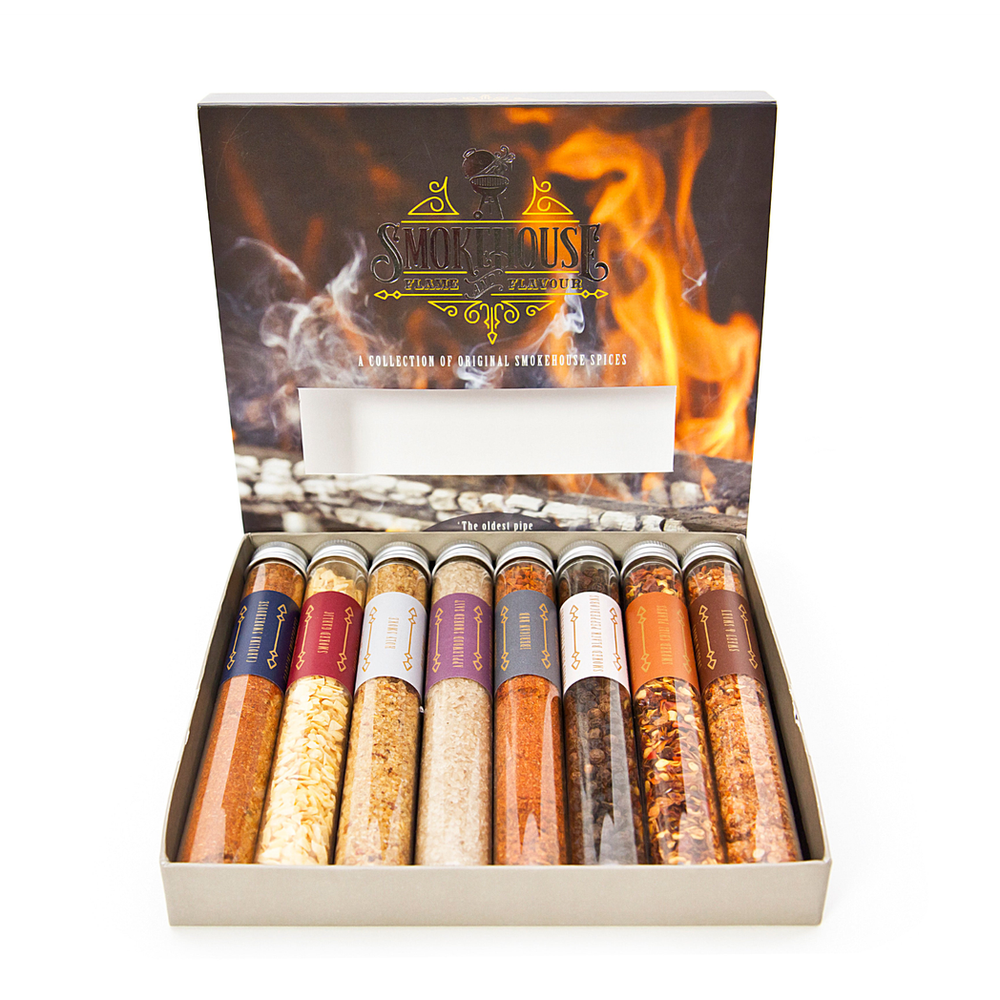 Smokehouse Flame & Flavour | Selection of 8 Smoked Spices| Authentically Smoked over Wood