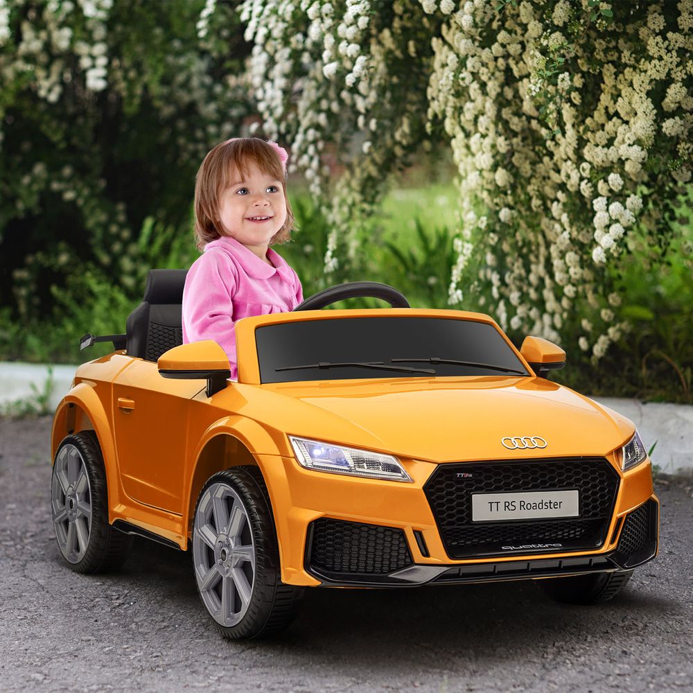 12V Battery Licensed Audi TT RS Ride-On Car w/ Removable Highlights, MP3 Player