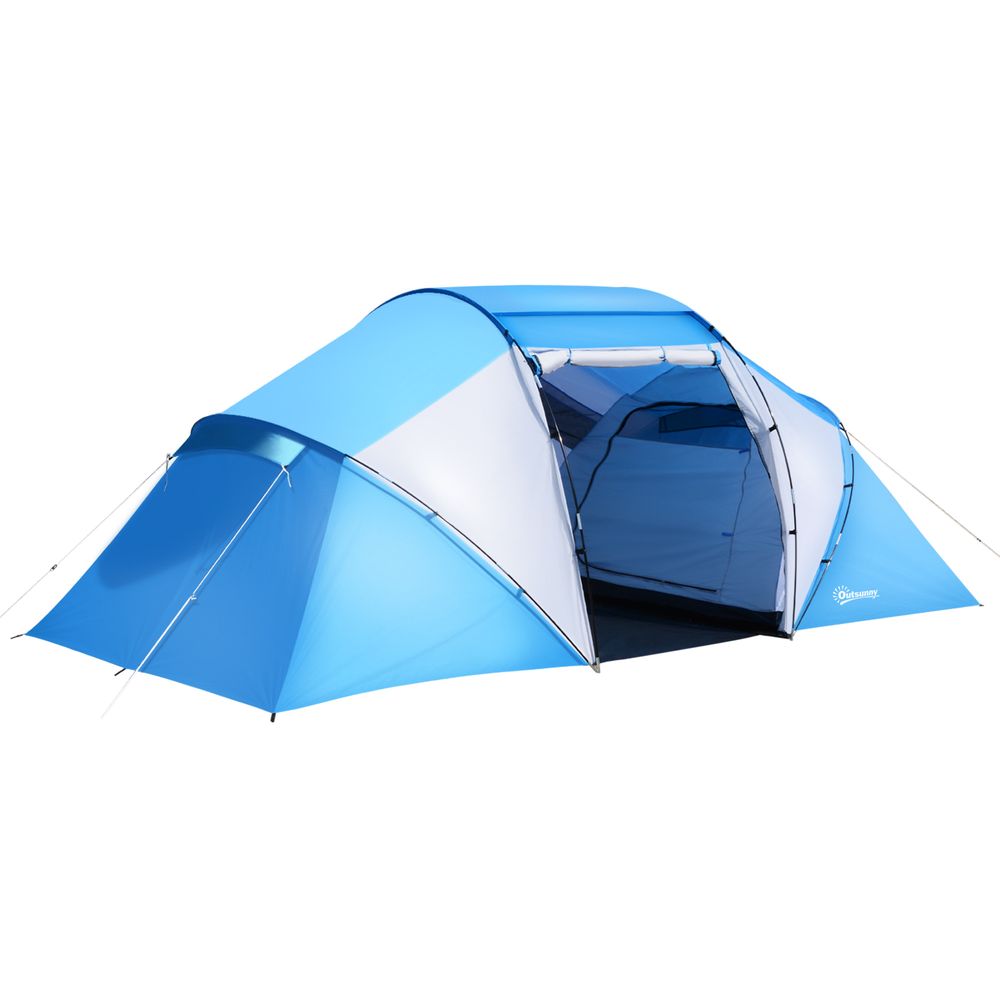 4-6 Persons Camping Tent Dome Family Travel Group Hiking Room Fishing Outsunny