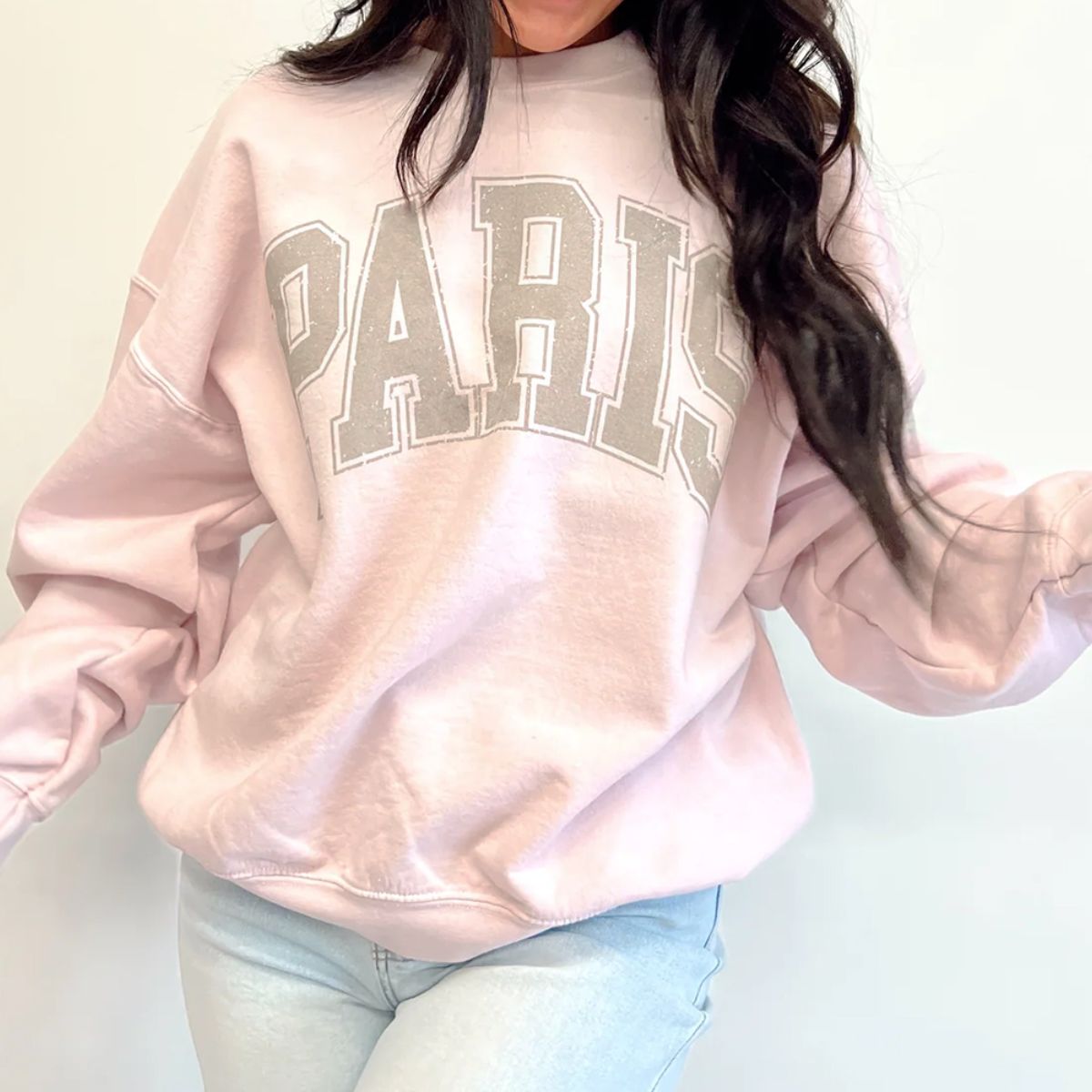 Letter Graphic Round Neck Drop Shoulder Sweatshirt 