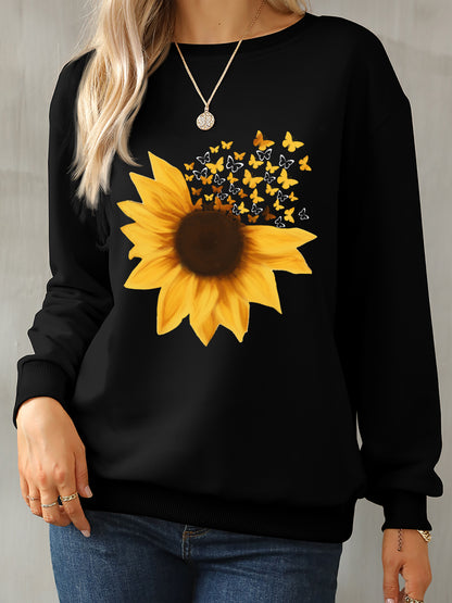 Sunflower Round Neck Dropped Shoulder Sweatshirt 