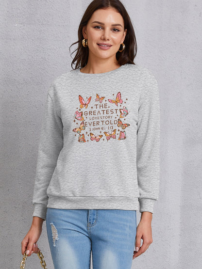 THE GREATEST LOVESTORY EVERTOLD Round Neck Sweatshirt 