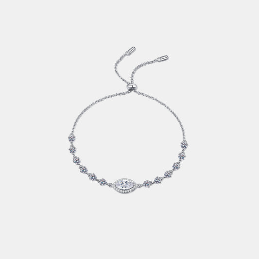 1 Carat Moissanite 925 Sterling Silver Bracelet 