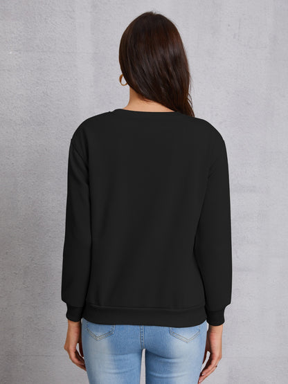 Goose Graphic Round Neck Sweatshirt 