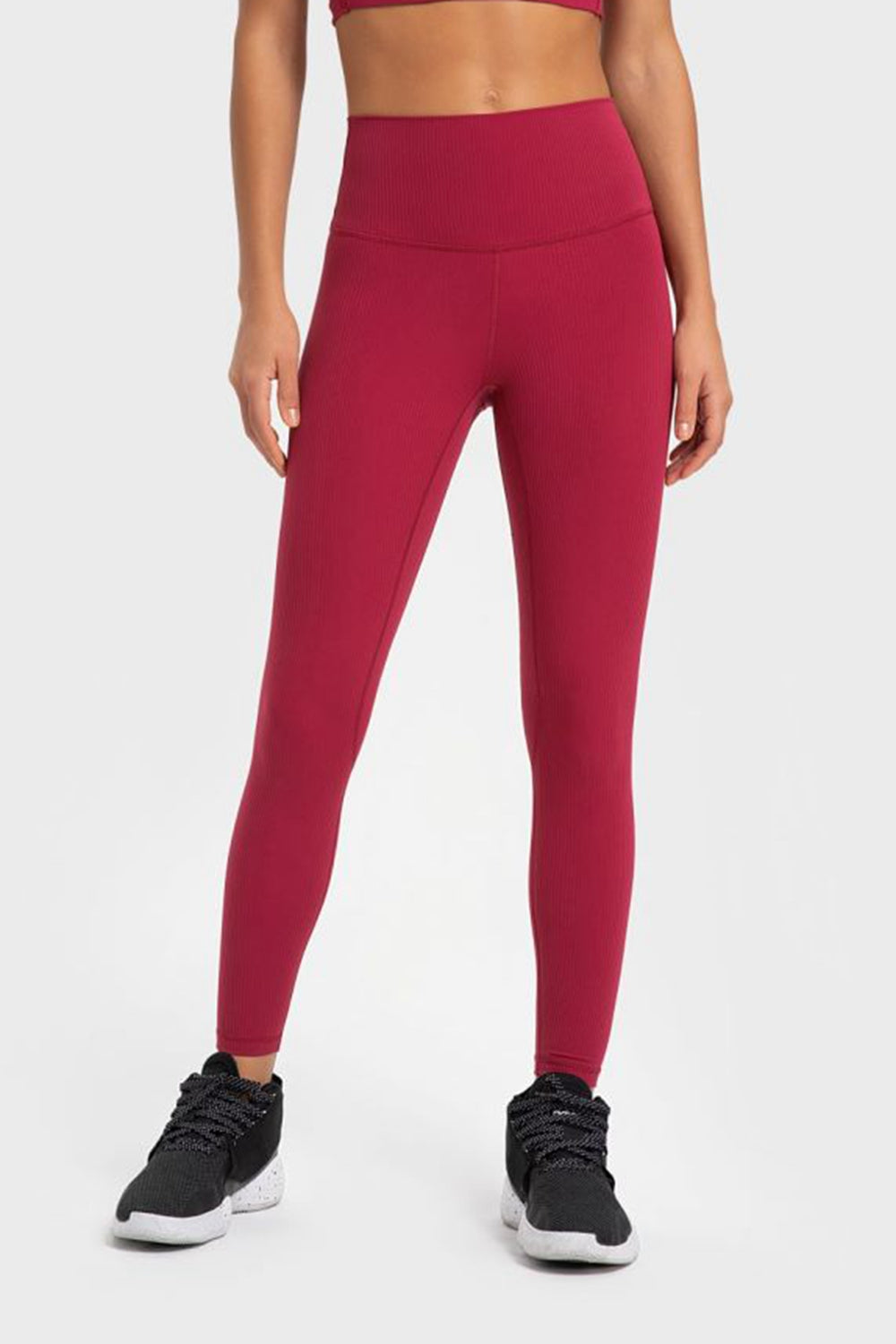 Highly Stretchy Wide Waistband Yoga Leggings - Babbazon leggings