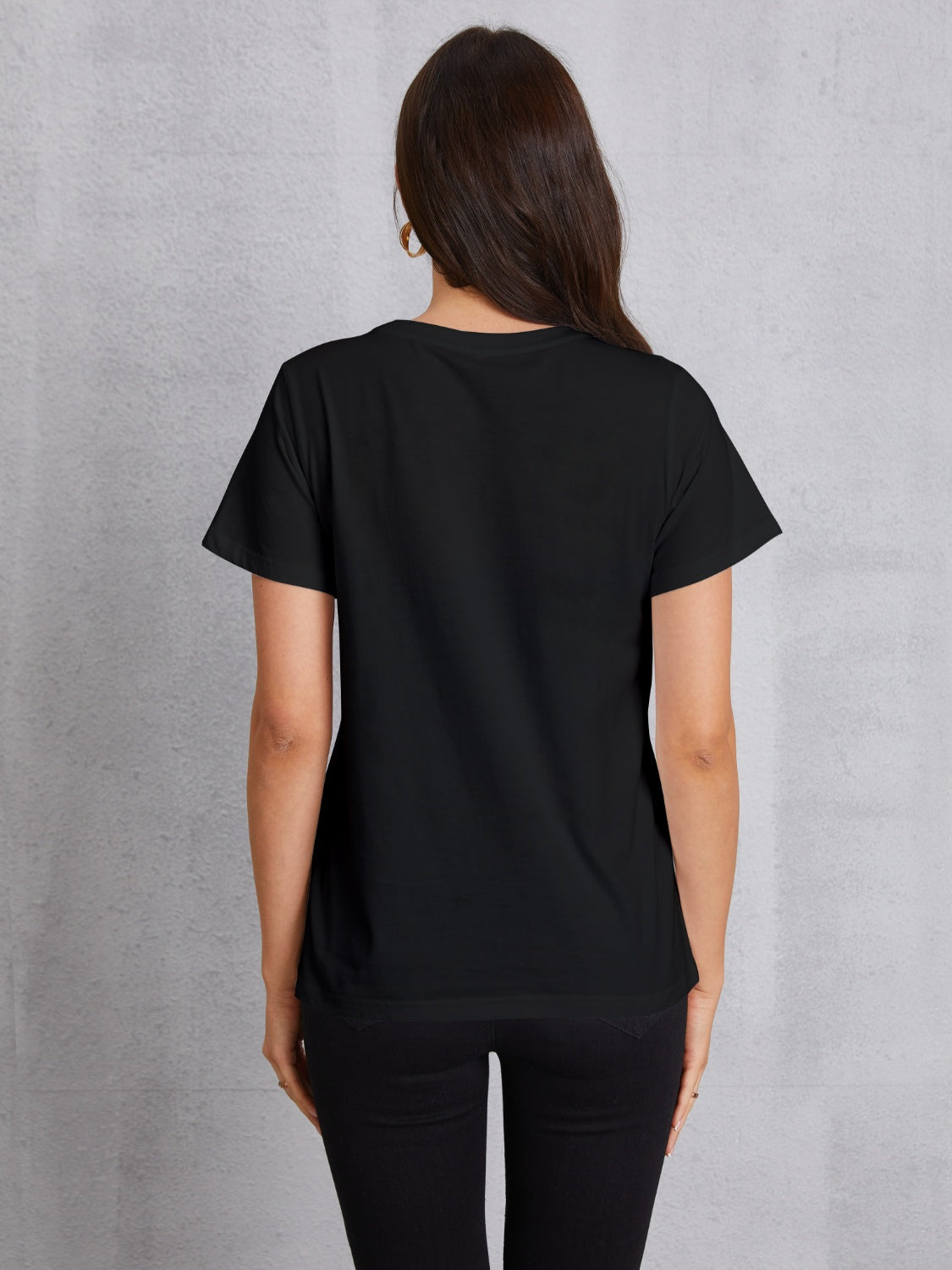 Coffee Round Neck Short Sleeve T-Shirt 