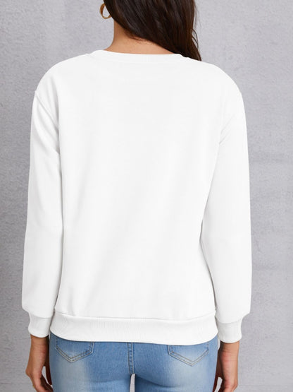 Cowboy Graphic Round Neck Sweatshirt 