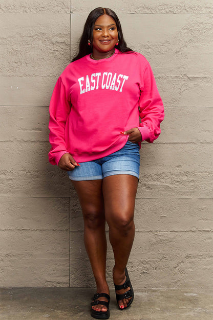 Simply Love Full Size EAST COAST Graphic Sweatshirt 