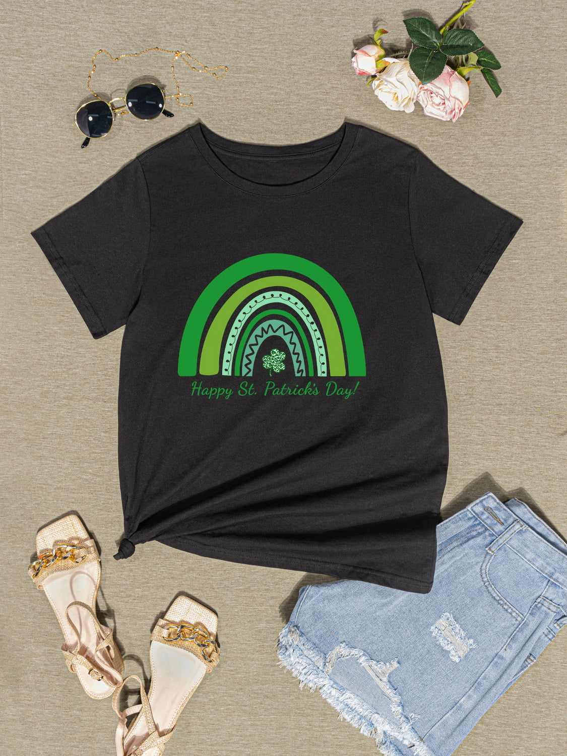 HAPPY ST. PATRICK'S DAY Round Neck T-Shirt 