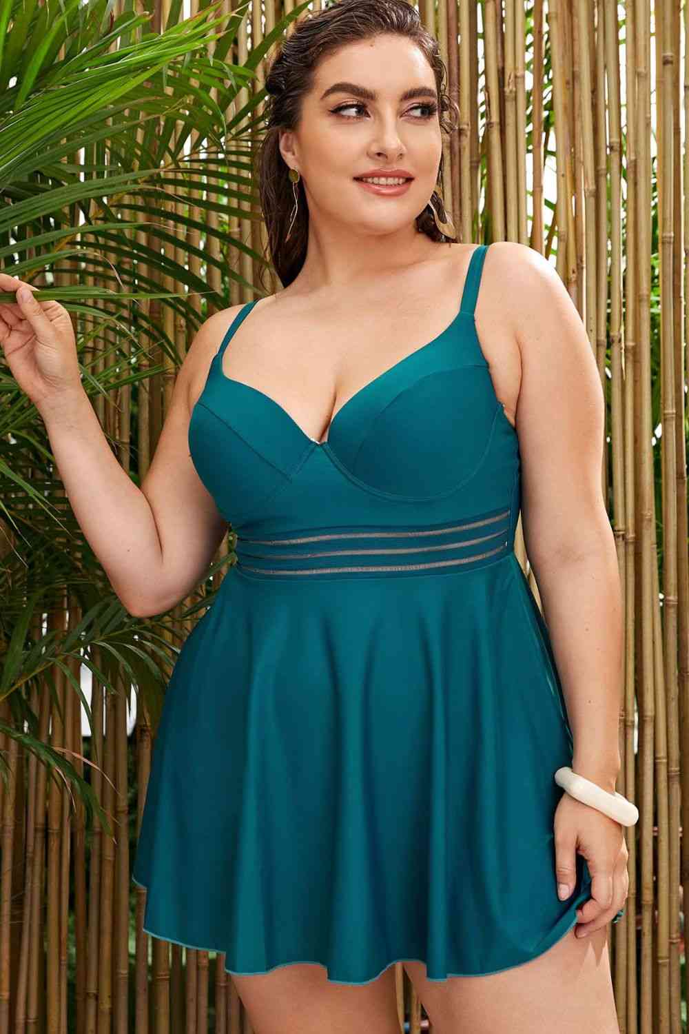 Plus Size Two-Piece Swimsuit - Babbazon Lingerie