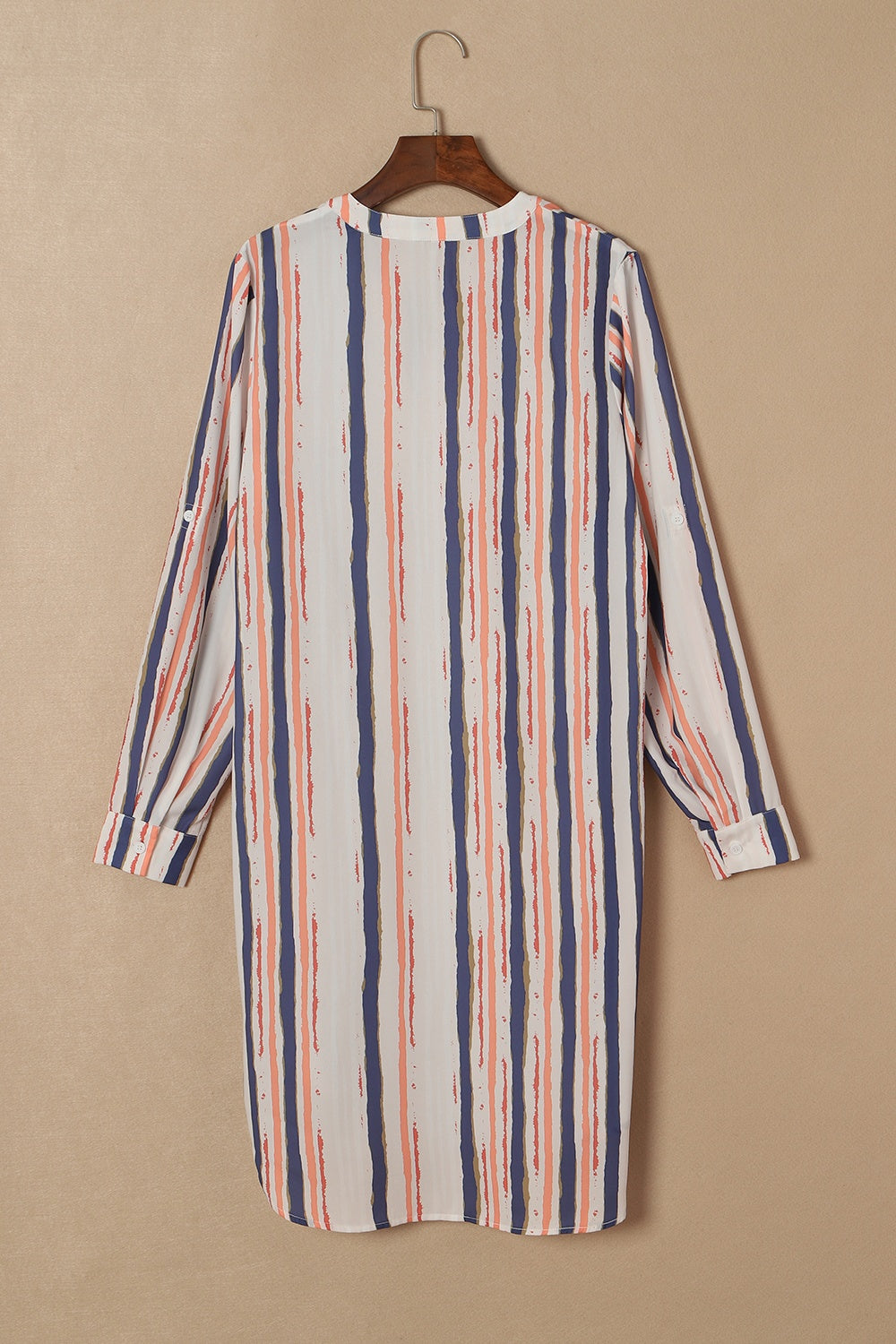 Striped High-Low Longline Shirt 