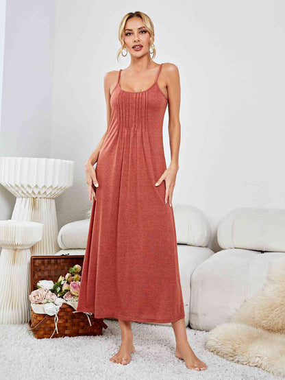 Scoop Neck Spaghetti Strap Night Dress 