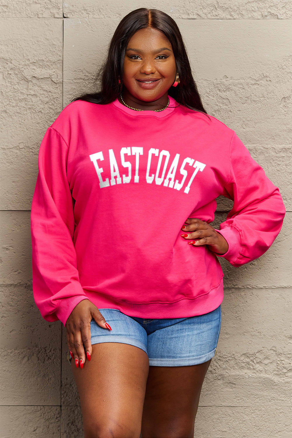 Simply Love Full Size EAST COAST Graphic Sweatshirt 